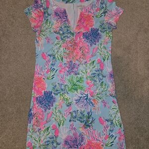 Lilly Pulitzer Coral Print Dress Small